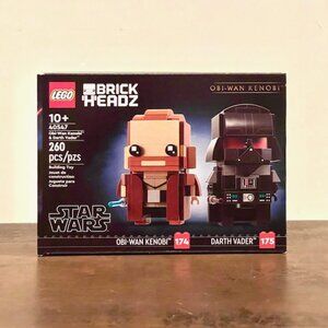 NEW LEGO 40547 Star Wars Obi-Wan Kenobi & Darth Vader BRICKHEADZ NIB in Hand